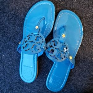 TORY BURCH MILLER PATENT LEATHER SANDAL Authentic